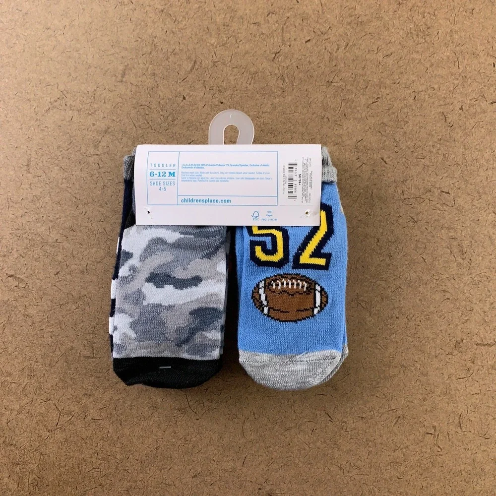 The Children's Place Baby Boys Size 6-12 Months Sport Ankle Socks 6-Pack NWT